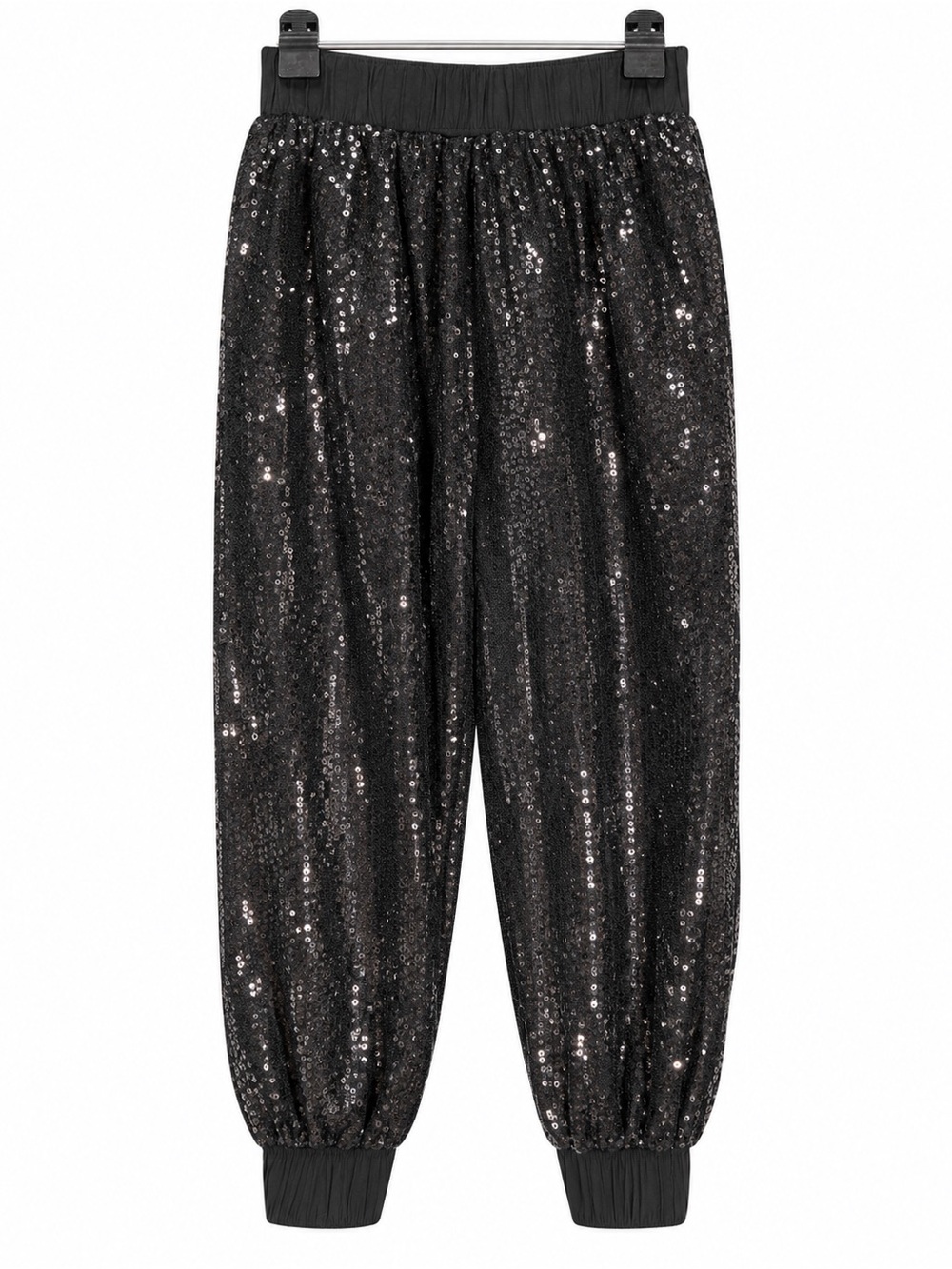 Revolve - Hours Black Sequin Jogger Pants Size XS